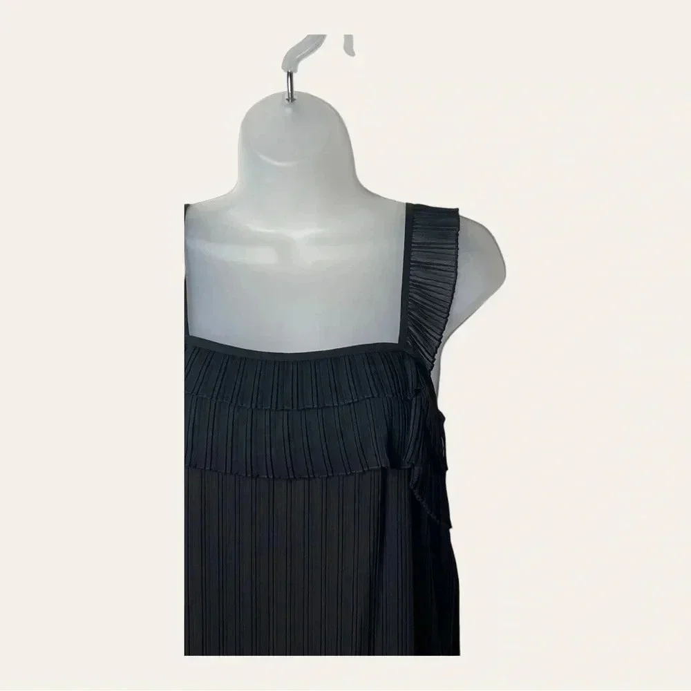 0485W. JUICY COUTURE MINI DRESS ACCORDION BLACK AND PINK IN‎ COLOR SIZE 0